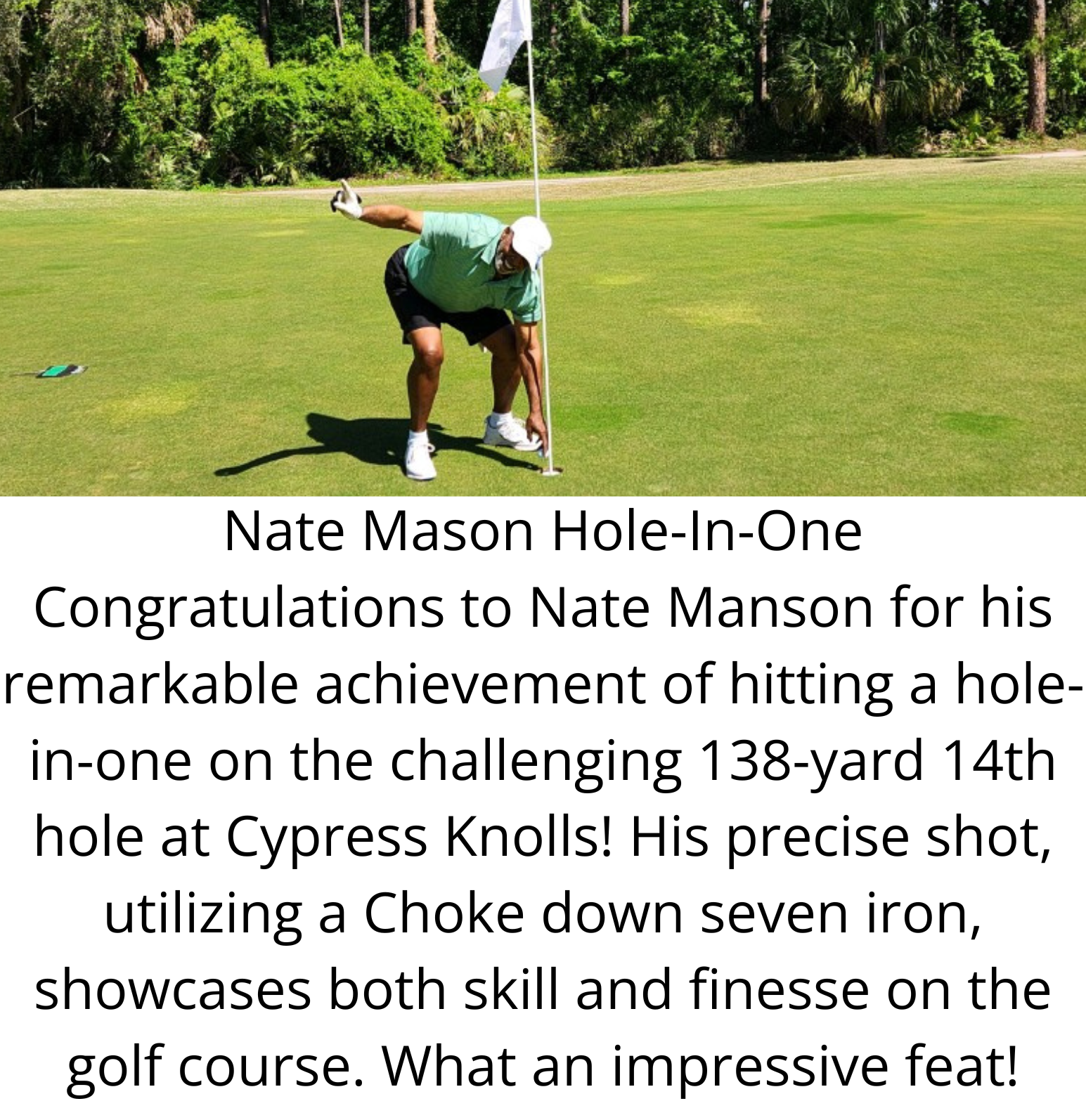 Nate Hole in one