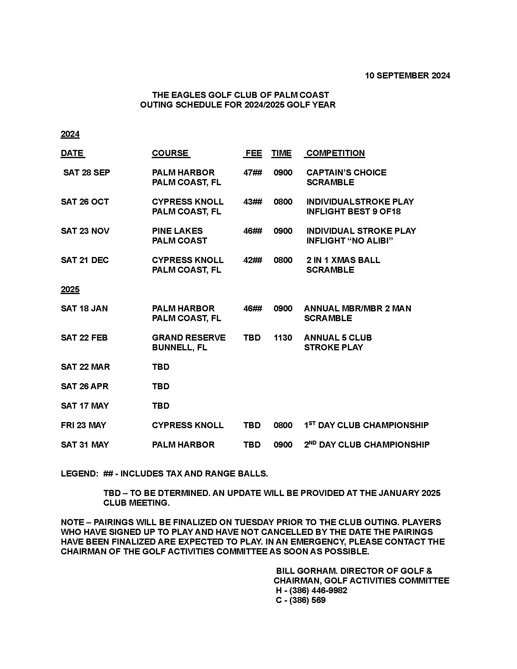 2024-2025 schedule